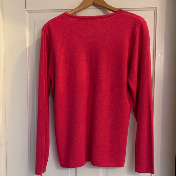 Women's Pink Cardigan with Accents - Picture 5 of 5